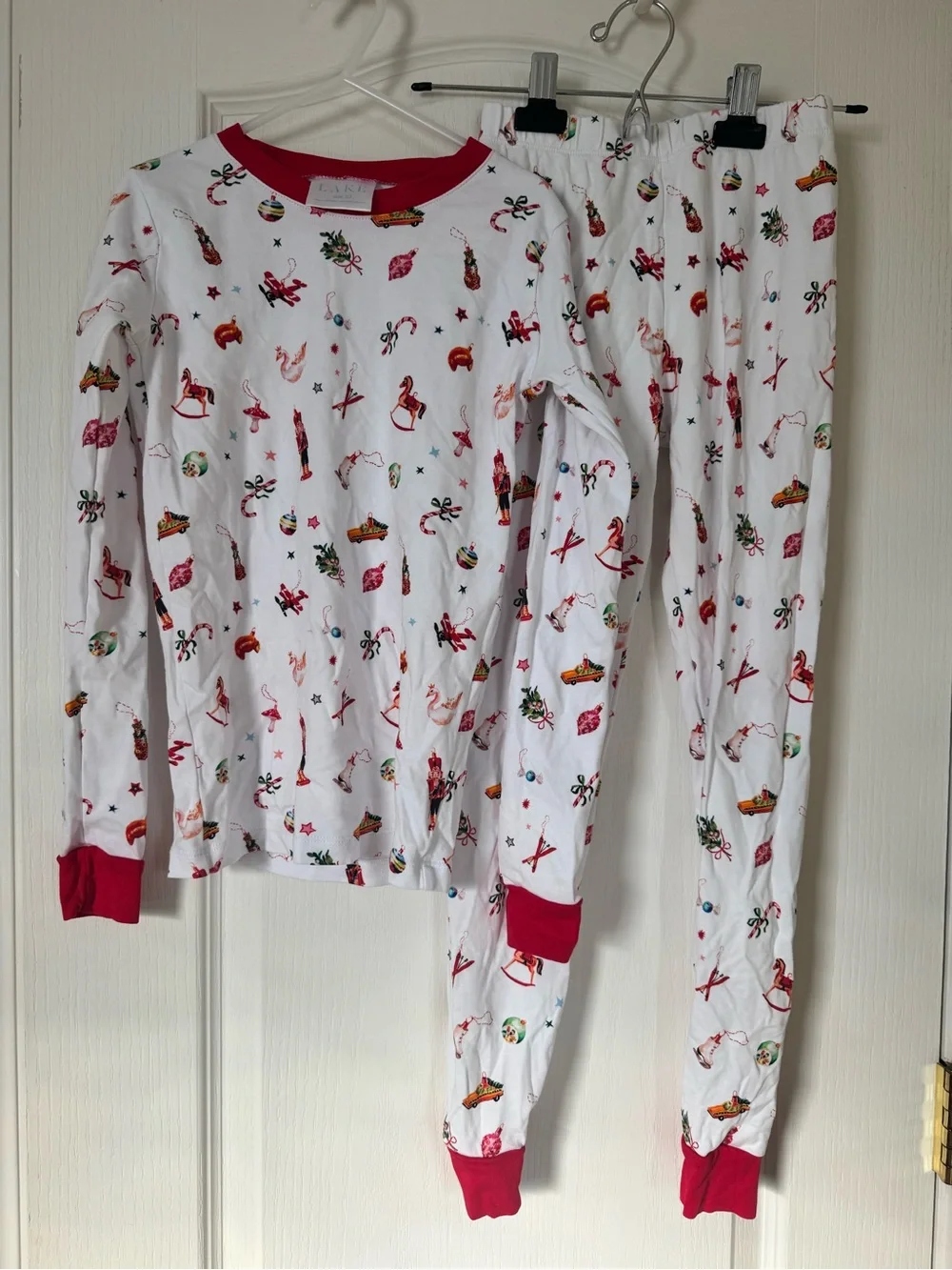 Lake Kids Christmas Pajama Set Size 10 Holiday Cotton
